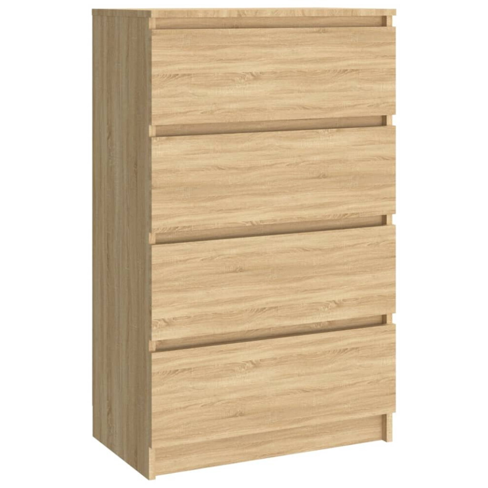 Simply Chosen 4U Vidaxl Sideboard Sonoma Oak Engineered Wood Storage Side Cabinet Furniture