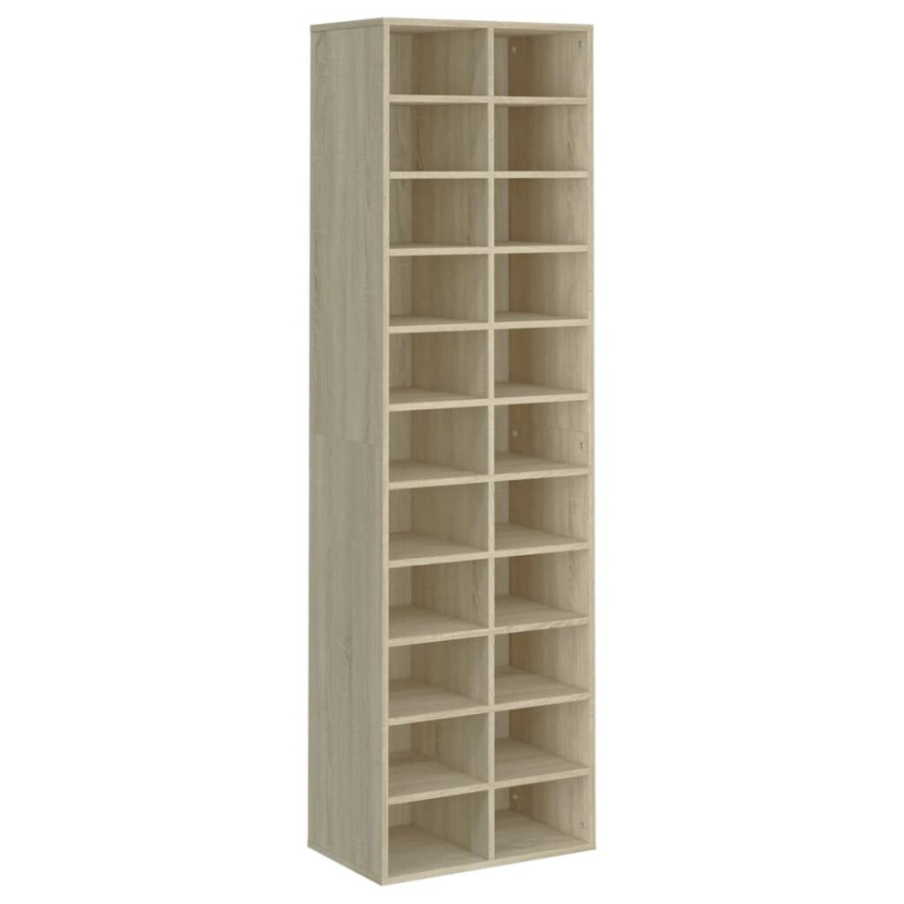 Vidaxl Shoe Cabinet Sonoma Oak Engineered Wood Shoe Rack Organiser Holder