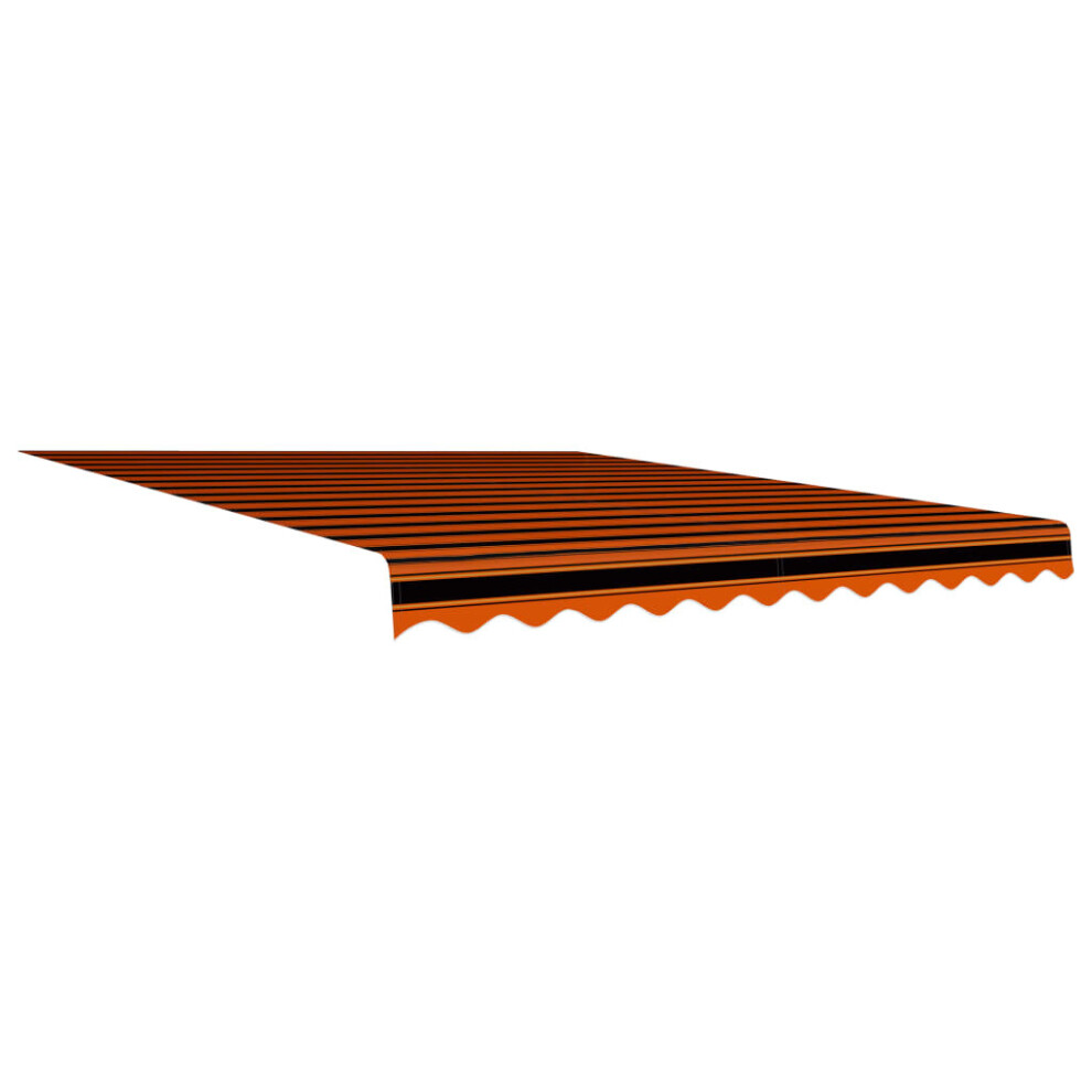 vidaXL Awning Top Sunshade Canvas Orange and Brown 350x250 cm Awning Canvas