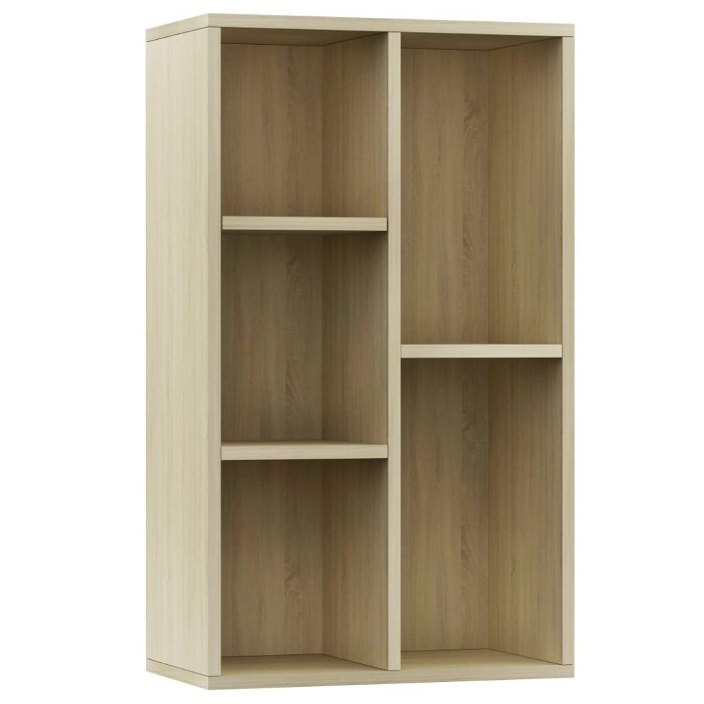 vidaXL Book Cabinet/Sideboard Sonoma Oak Engineered Wood Bookshelf Book Rack