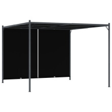 vidaXL Garden Pergola with Retractable Roof Anthracite Gazebo Pergola Carport