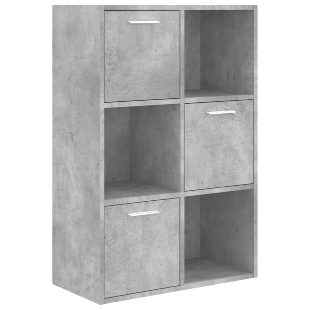 vidaXL Storage Cabinet Concrete Grey Engineered Wood Bedroom Office Shelf