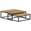 VidaXL vidaXL 2x Solid Mango Wood Nesting Coffee Tables Wooden Accent Couch Table 1