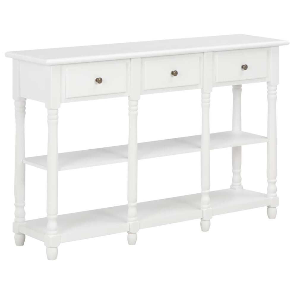 vidaXL Console Table White 120cm MDF Sideboard Side Cabinet Telephone Stand
