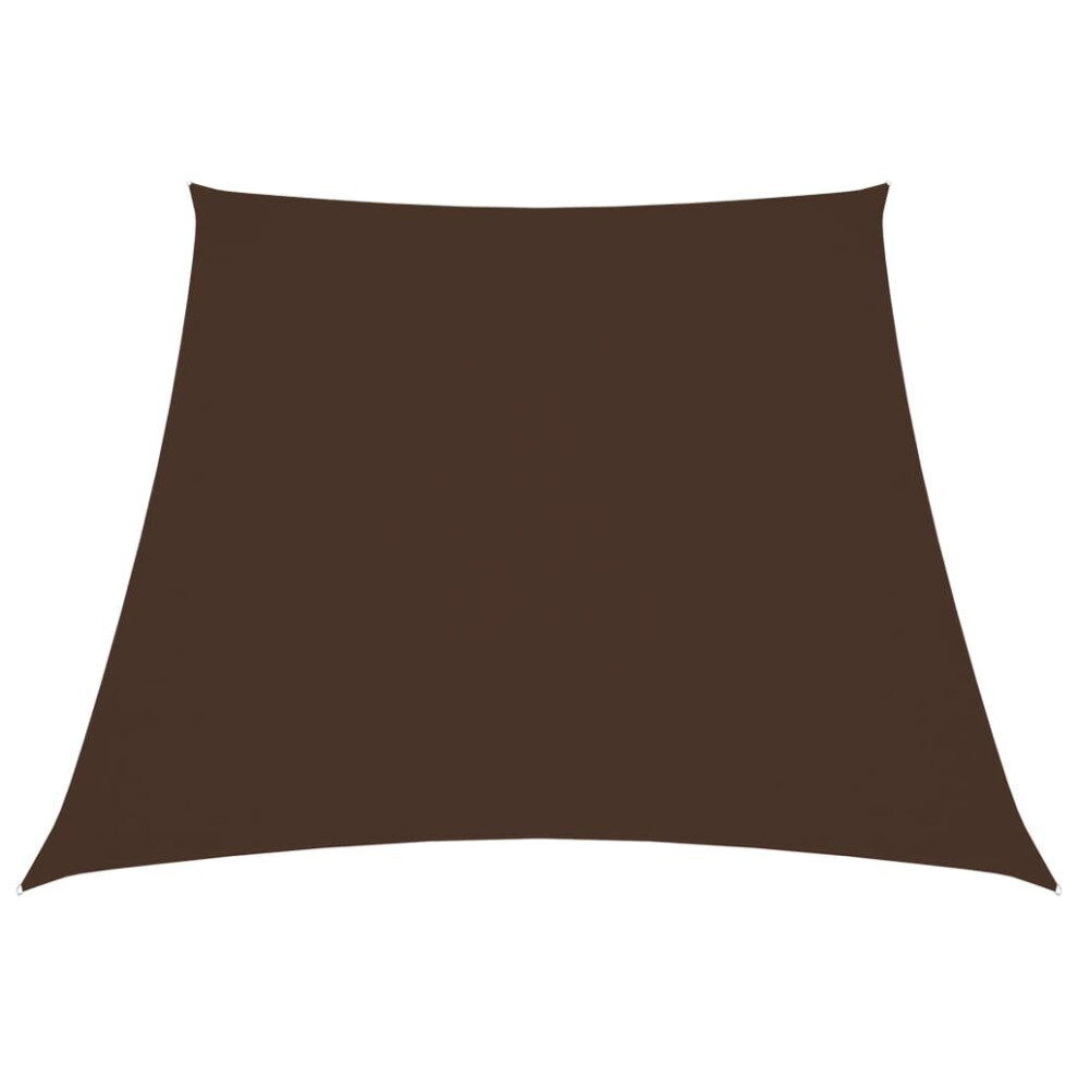 vidaXL Sunshade Sail Oxford Fabric Trapezium 3/5x4 m Brown Patio Shade Canopy