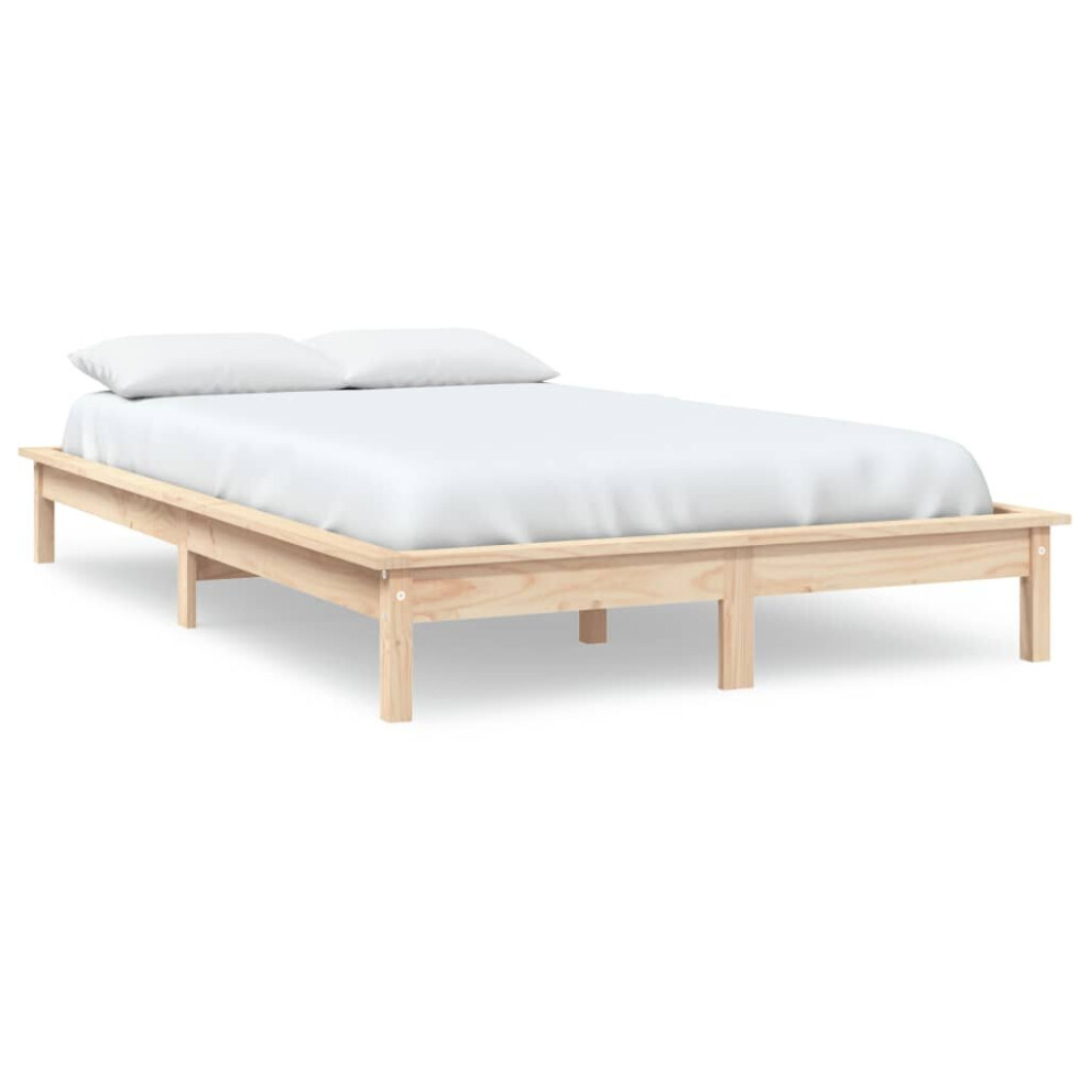 (brown, 150 x 200 cm) vidaXL Solid Wood Pine Bed Frame Wooden Bedstead Bed Base Multi Colours/Sizes