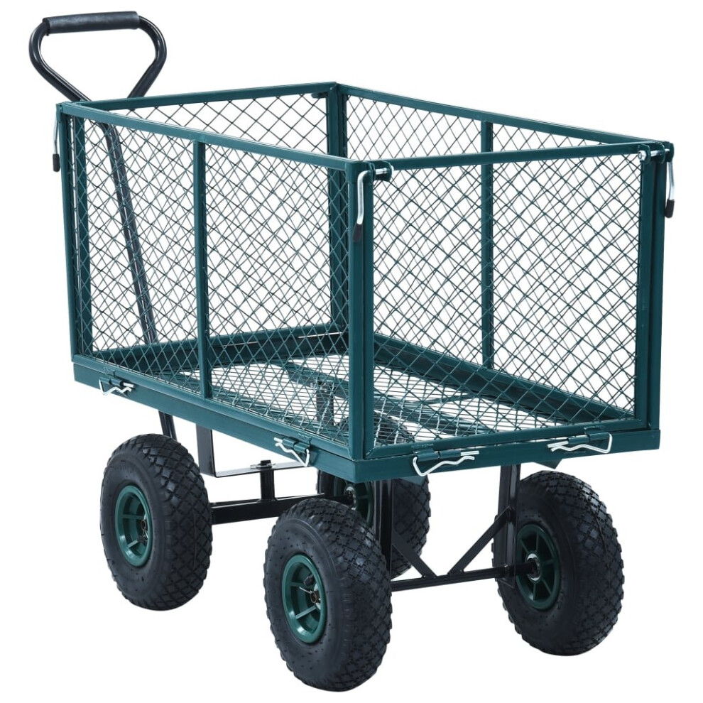 vidaXL Garden Hand Trolley Green 350kg Outdoor Beach Transport Sack Truck Cart