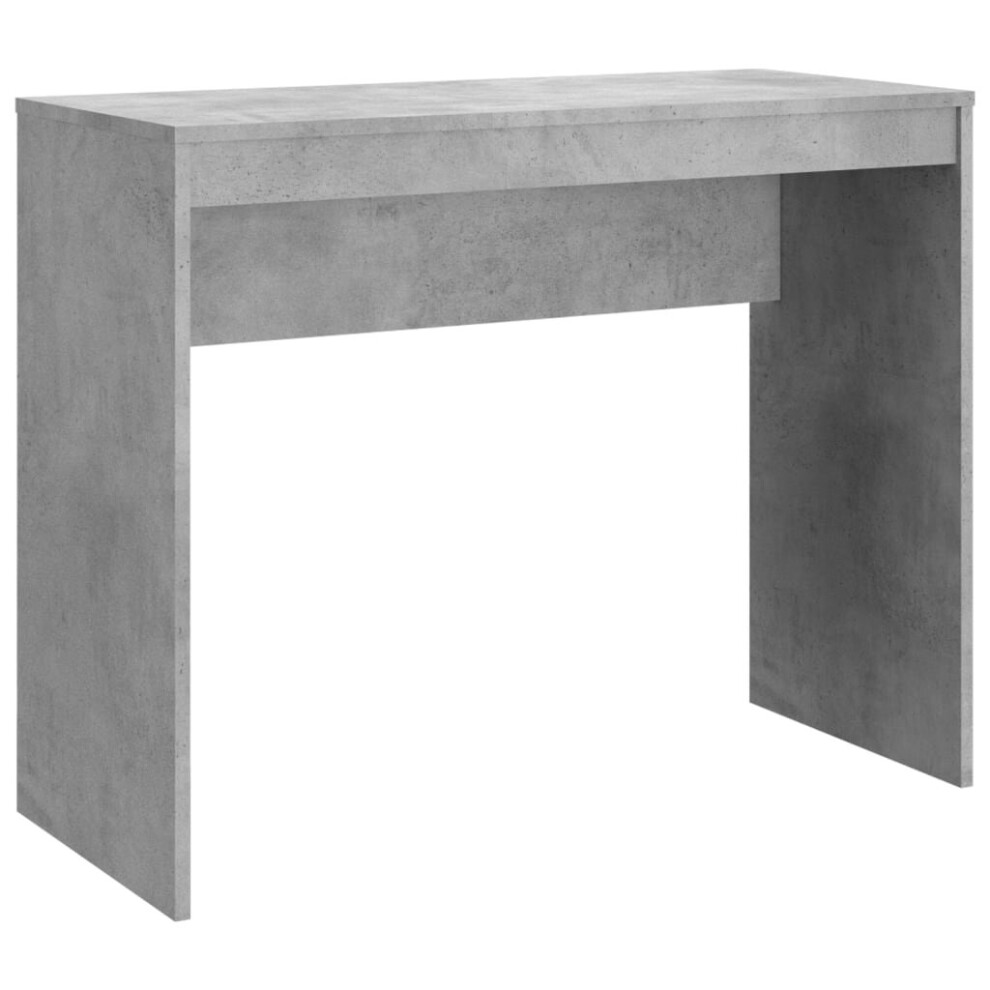 vidaXL Desk Concrete Grey Engineered Wood Computer Workstation Study Desk