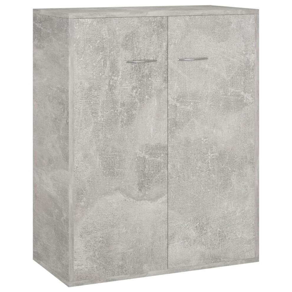 Vidaxl Vidaxlboard Concrete Grey Engineered Wood Indoor Storage Cabinet Furniture