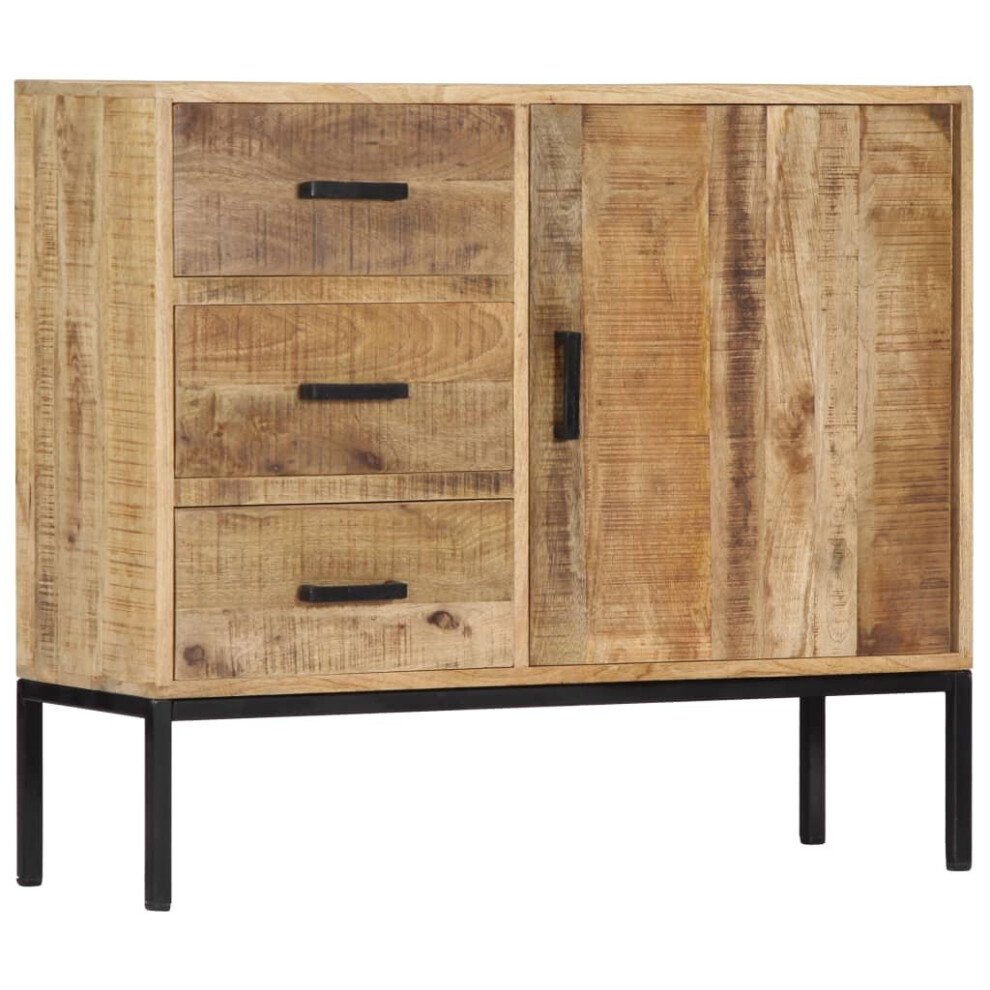 Vidaxl Solid Mango Wood Sideboard Home Cupboard Storage Organiser Buffet Unit
