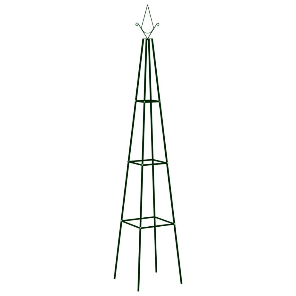 vidaXL 2x Garden Climbing Plant Racks Dark Green Iron Outdoor Display Stand