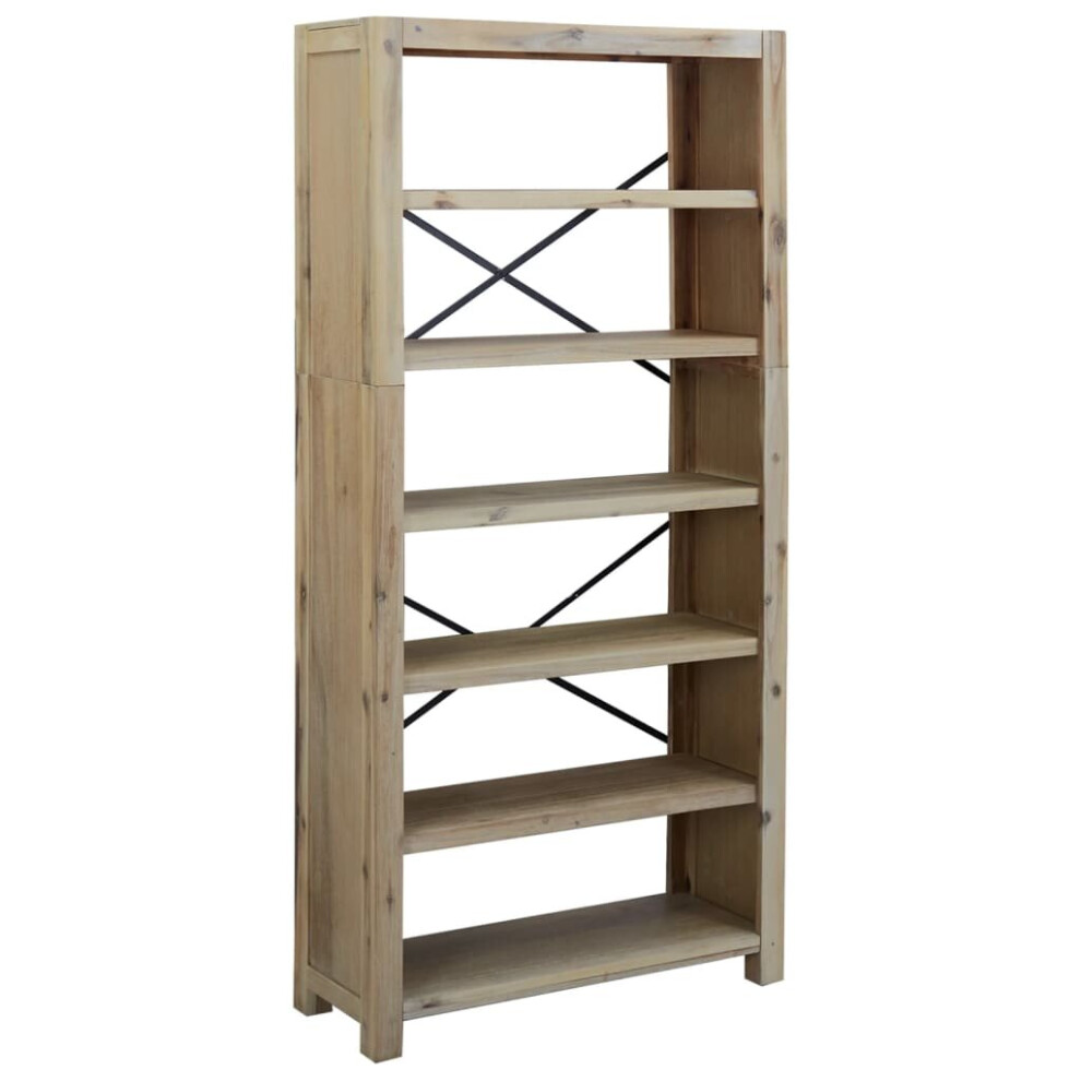 Vidaxl (80 X 30 X 170 Cm) Solid Wood Acacia Bookcase Display Shelf Storage Cabinet Multi Sizes