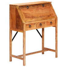 vidaXL Solid Acacia Wood Writing Desk 90cm Computer Writing Desk Workstation