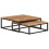 VidaXL vidaXL 2x Solid Acacia Wood Nesting Coffee Tables Wooden Accent End Tea Table 1