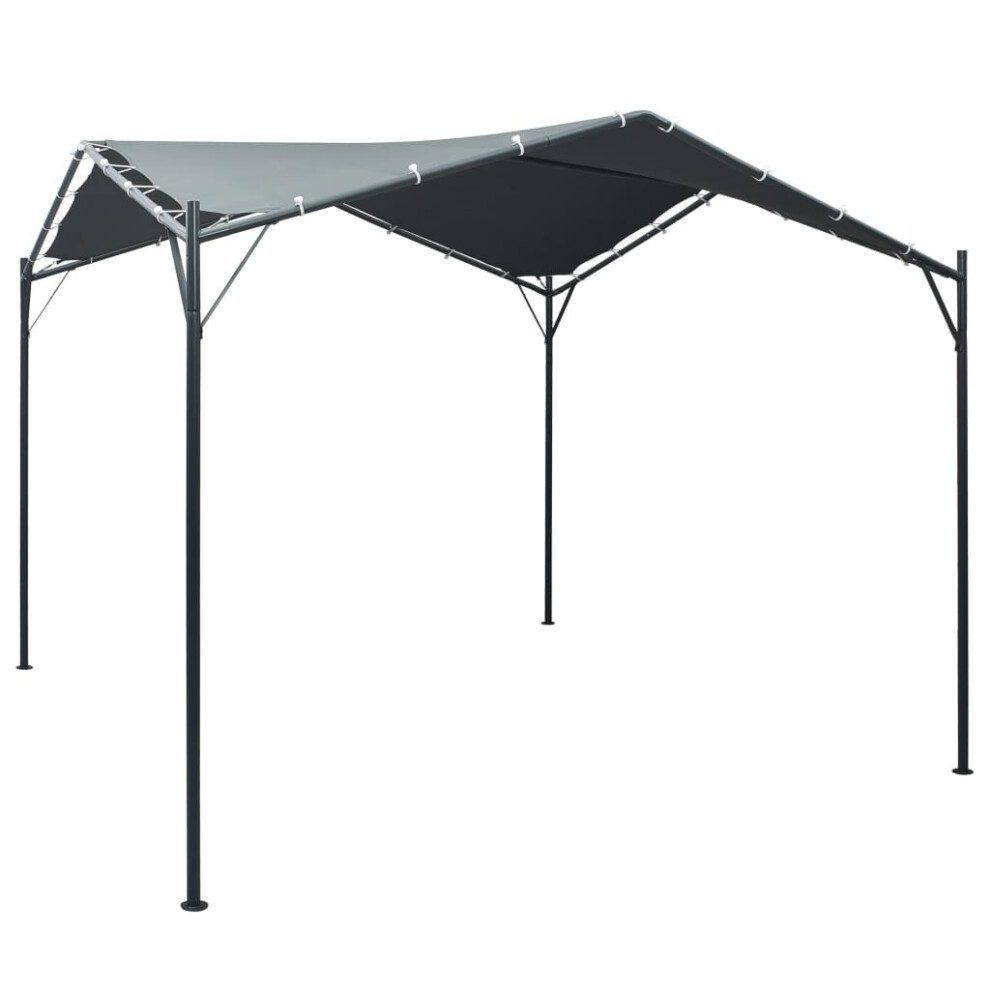 vidaXL Gazebo Pavilion Tent Canopy 3m Steel Anthracite Outdoor Canopies Gazebo