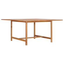 vidaXL Solid Teak Wood Garden Table 150cm Kitchen Dining Room Picnic Table