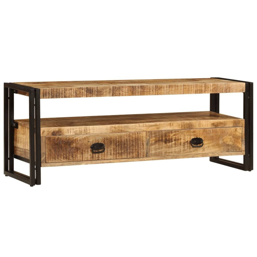 Vidaxl Solid Mango Wood Tv Cabinet Hifi Lowboard Stand Entertainment Centre Blue