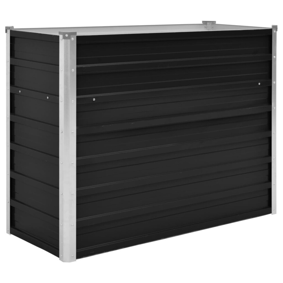 Simply Chosen 4U Vidaxl Garden Raised Bed Anthracite 100X40x77cm Galvanised Steel Planter Pot