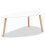 VidaXL vidaXL Solid Pinewood Coffee Table Set 2 Piece White Home Office Side End 8
