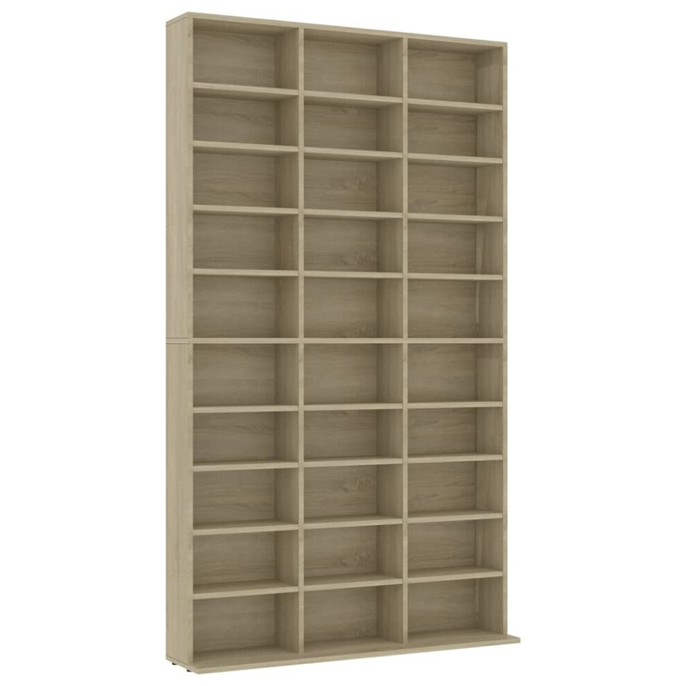 Simply Chosen 4U Vidaxl Cd Cabinet Sonoma Oak Engineered Wood Cd Shelf Home Cupboard Bookshelf