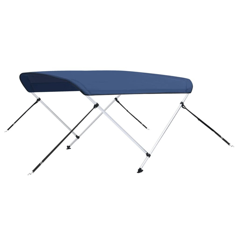 vidaXL 2 Bow Bimini Top Navy Blue 180x150x110 cm Boat Storage Canopy Awning