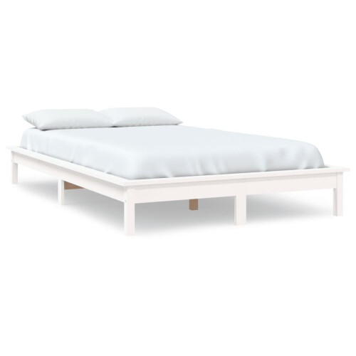VidaXL (white, 150 x 200 cm) vidaXL Solid Wood Pine Bed Frame Wooden Bedstead Bed Base Multi Colours/Sizes