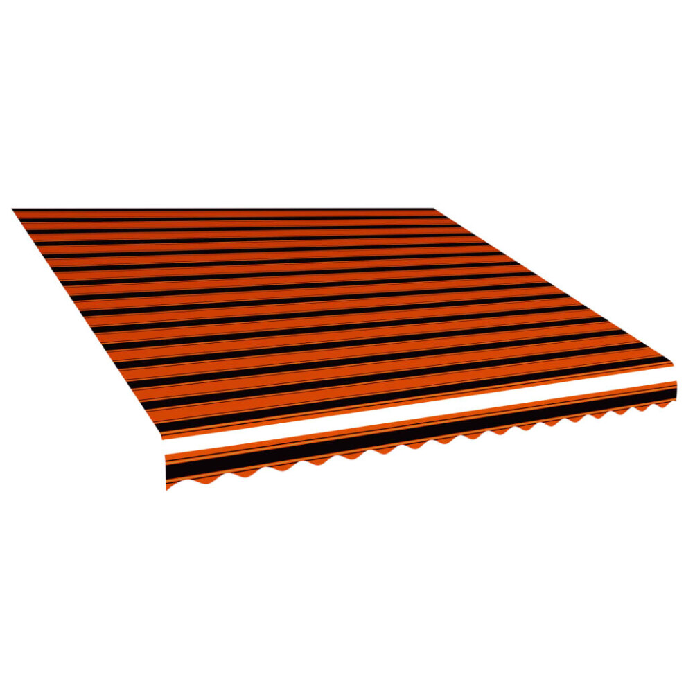 vidaXL Awning Top Sunshade Canvas Orange and Brown 400x300 cm Awning Canvas