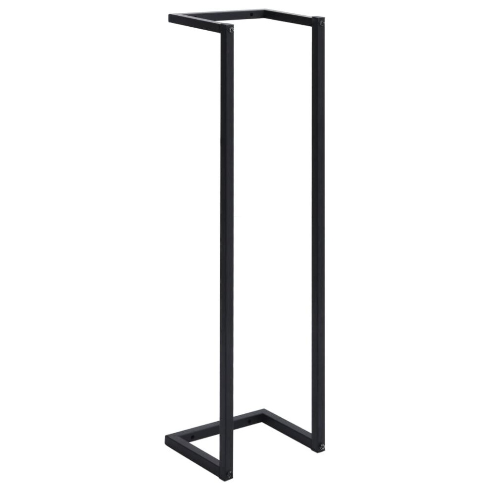 vidaXL Towel Rack Black Iron Bathroom Storage Rack Wall Mounted Shelf Holder