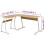 VidaXL vidaXL Corner Desk L-Shaped Oak Office Writing Table WorkStation Computer 13