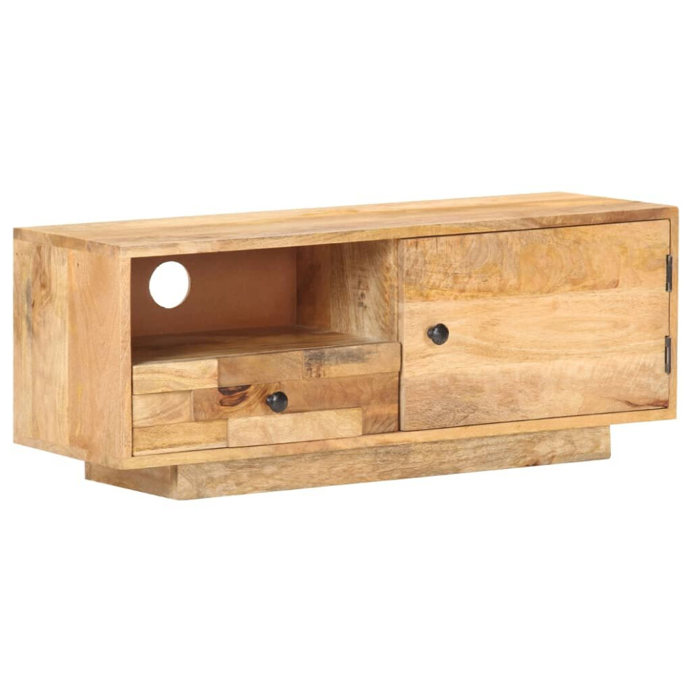Vidaxl Solid Mango Wood Tv Cabinet Wooden Hifi Stereo Plasma Media Unit Stand