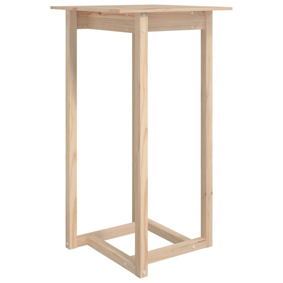 Vidaxl (Brown) Solid Wood Pine Bar Table Desk Multi Colours 60X60x110 Cm/80X80x110 Cm