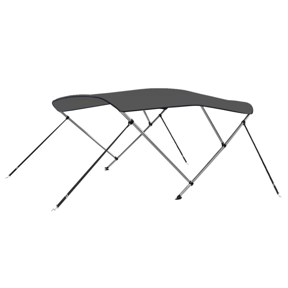 Vidaxl 3 Bow Bimini Top Anthracite 183X140x137 Cm Boat Storage Canopy Awning