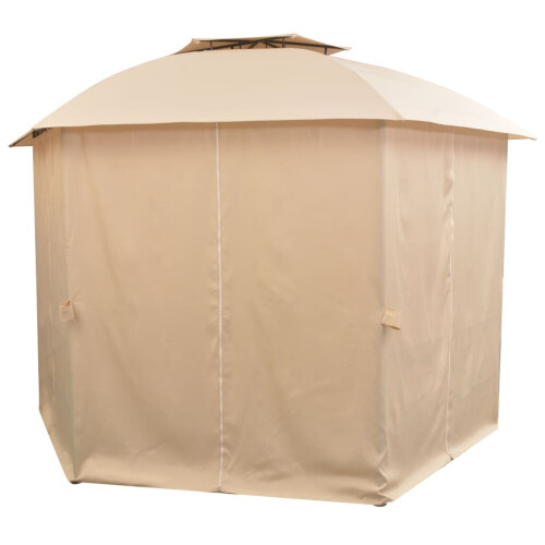 VidaXL vidaXL Gartenpavillon mit Vorhängen Hexagonal 360x265 cm 2