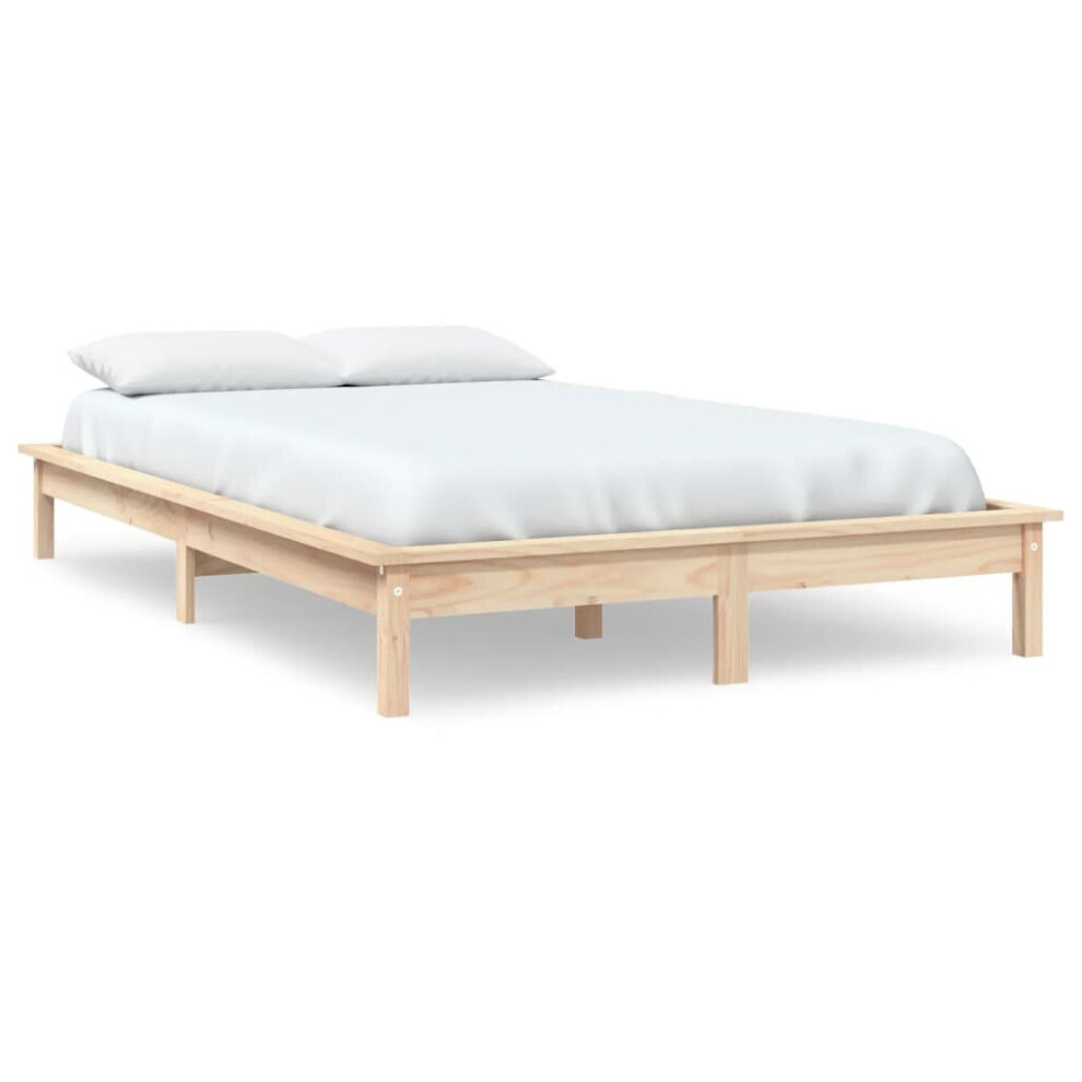 Vidaxl (Brown, 120 X 200 Cm) Solid Wood Pine Bed Frame Wooden Bedstead Bed Base Multi Colours/Sizes