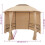 VidaXL vidaXL Gartenpavillon mit Vorhängen Hexagonal 360x265 cm 4