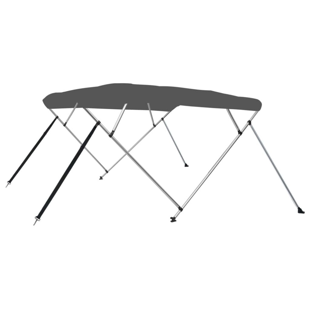 Vidaxl 4 Bow Bimini Top Anthracite 243X210x137 Cm Boat Storage Canopy Awning