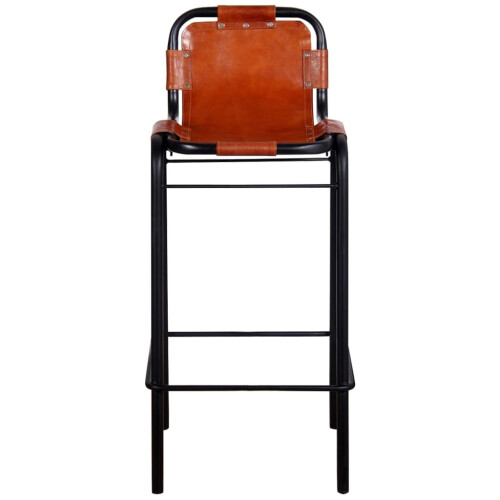 VidaXL vidaXL 2x Bar Stools Genuine Leather Kitchen Counter Seat Chair Furniture 2