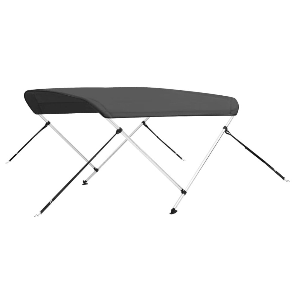 Vidaxl 2 Bow Bimini Top Anthracite 180X150x110 Cm Boat Storage Canopy Awning