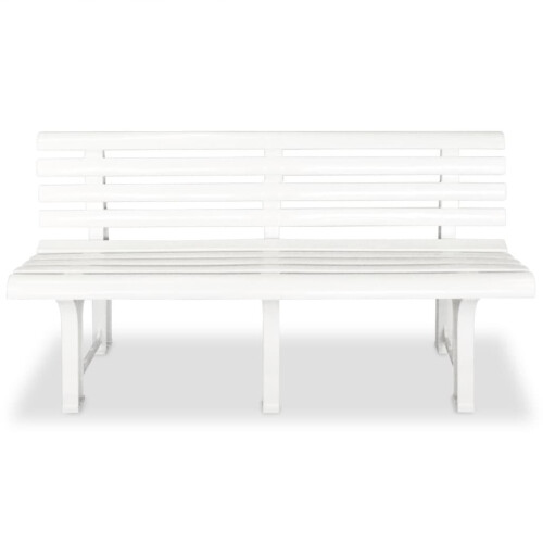 VidaXL vidaXL Gartenbank 145,5 cm Kunststoff Weiß 1