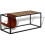VidaXL vidaXL Coffee Couch End Side Accent Table with Genuine Leather Magazine Holder 5