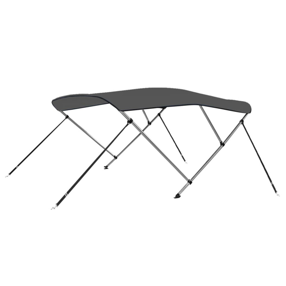 Vidaxl 3 Bow Bimini Top Anthracite 183X160x137 Cm Boat Storage Canopy Awning