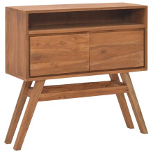 vidaXL Solid Teak Wood Console Table End Hall Side Accent Desk Home Furniture