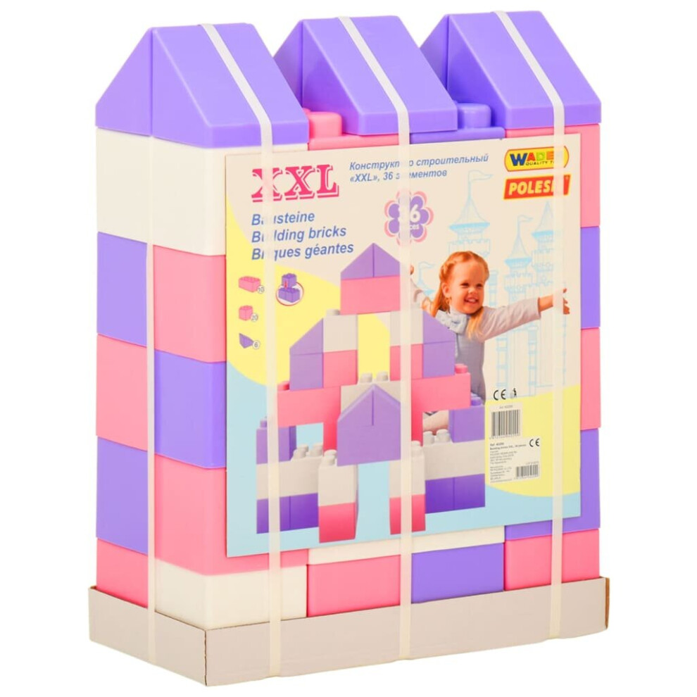 Polesie Wader Block Toys Xxl 36 Pieces Stacking Blocks Building Brick Set