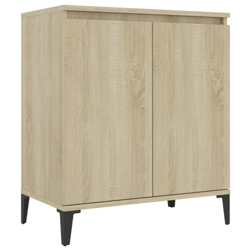 Vidaxl Sideboard Sonoma Oak Engineered Wood Storage Cabinet Indoor Furniture