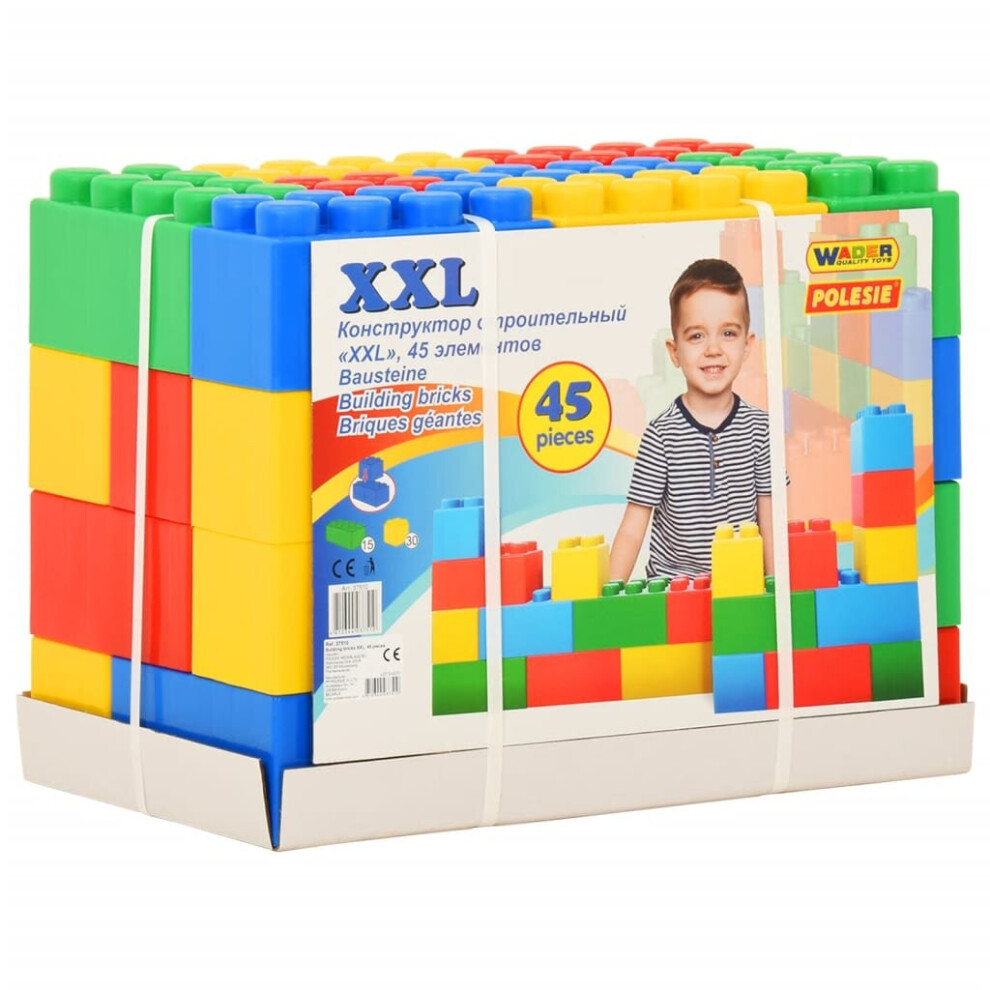 Polesie Wader Block Toys XXL 45 Pieces Stacking Blocks Building Brick Set