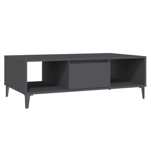 VidaXL vidaXL Coffee Table Grey Engineered Wood Couch Accent Centre End Indoor Table