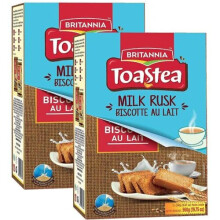 Britannia Milk Rusk (560g)Pack of 2 - Comes With Rich Goodness of Milk