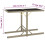 VidaXL vidaXL Gartentisch Beige 1105372 cm Glas und Poly Rattan 8
