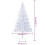 VidaXL vidaXL Artificial Christmas Tree with Steel Stand 210cm 910 Branches Decor 4