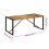 VidaXL vidaXL Solid Mango Wood Dining Table 180cm Industrial Retro Home Kitchen Desk 7